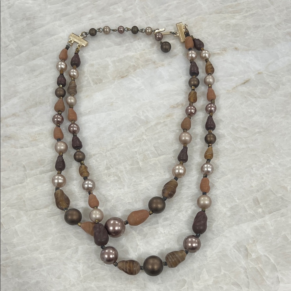 Multi-Color Layered Beaded Necklace